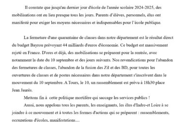 Appel du comité départemental en défense de l’Ecole Publique