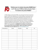 Pétition pour la création de postes RASED !