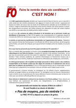 Faire la rentrée dans ces conditions ? C&rsquo;est NON !